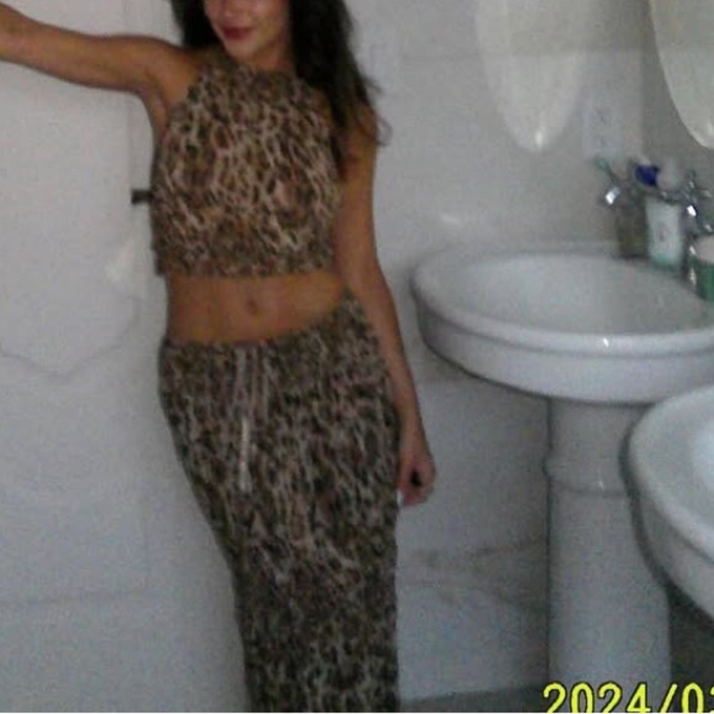 Princess Polly Leopard Print Backless Dress
